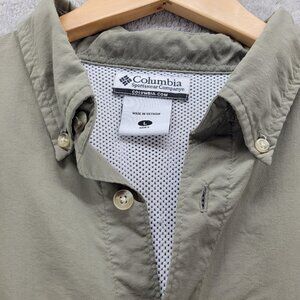 Columbia PFG Ventilated Fishing Shirt w/UPF50+ Men's Large Green